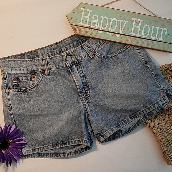 vintage dungaree shorts